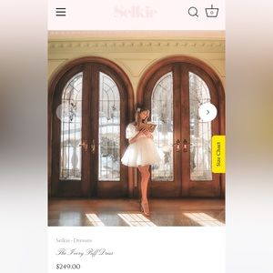 Selkie ivory puff dress, size medium.